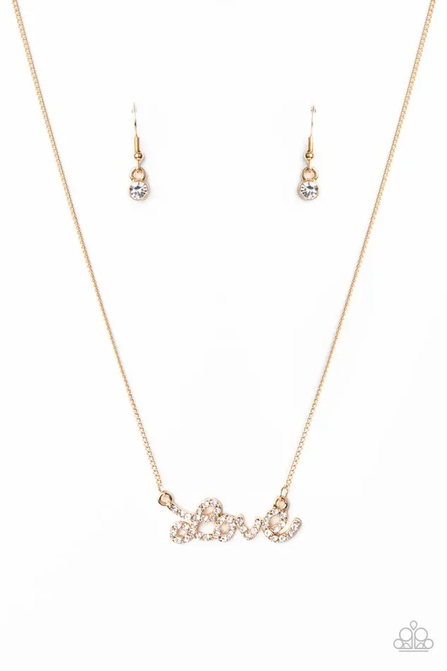 Paparazzi Jewelry Paparazzi Necklace Head Over Heels In Love Gold Necklaces
