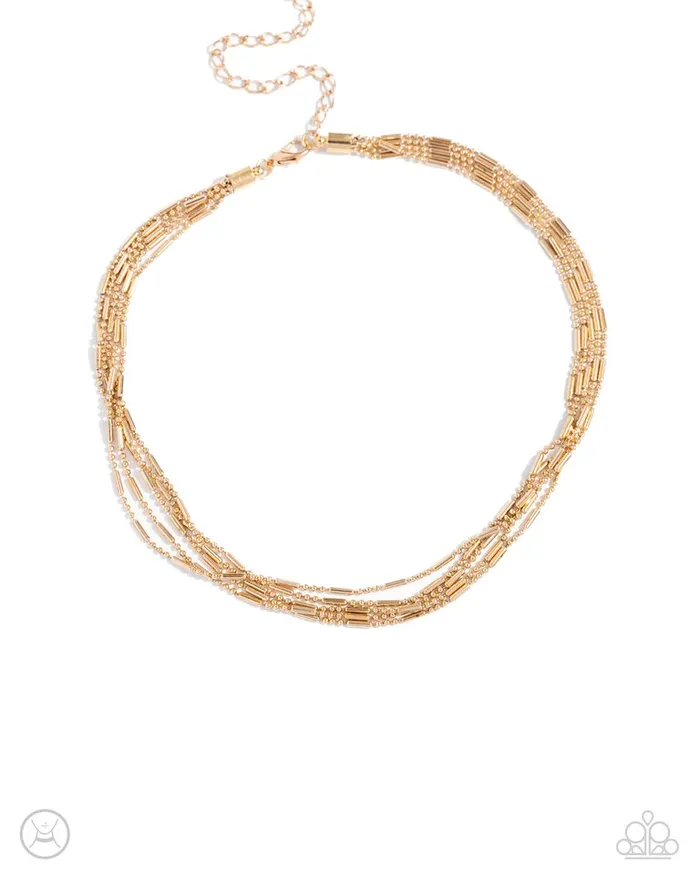 Paparazzi Jewelry Paparazzi Necklace Monochromatic Marvel Gold Necklaces Paparazzi Jewelry Paparazzi Necklace Monochromatic Marvel Gold Necklaces