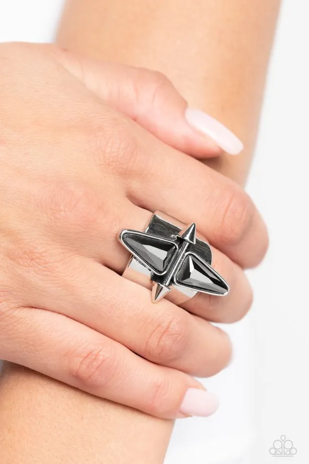 Paparazzi Jewelry Rings Paparazzi Ring Combustible Compass Silver