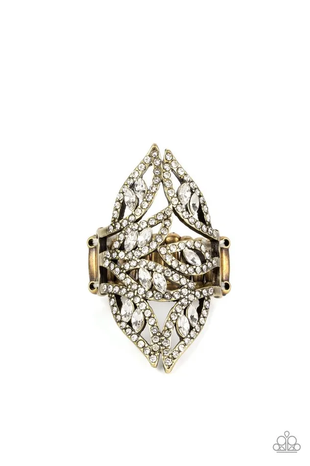 Paparazzi Jewelry Rings Paparazzi Ring Fiery Foliage Brass