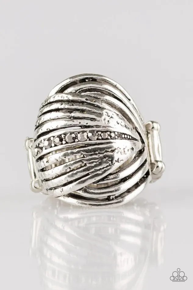 Paparazzi Jewelry Rings Paparazzi Ring Glitter Tracker Silver