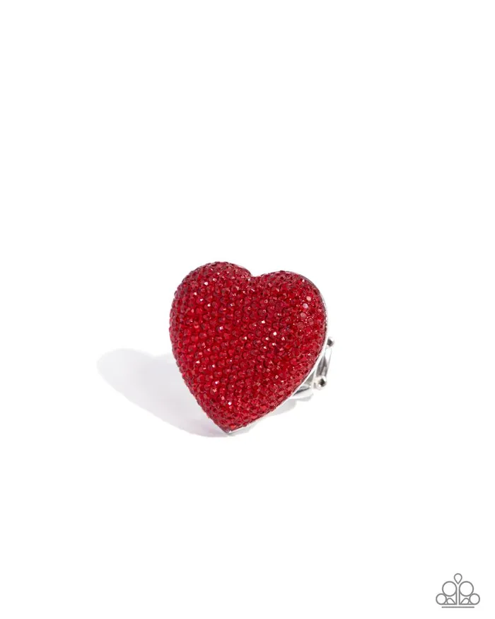 Paparazzi Jewelry Rings Paparazzi Ring Hypnotizing Heart Red Paparazzi Jewelry Rings Paparazzi Ring Hypnotizing Heart Red