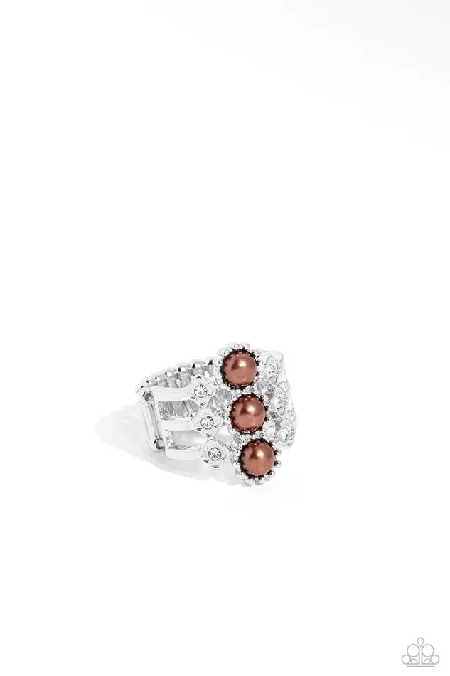 Paparazzi Jewelry Rings Paparazzi Ring Layered Light Brown Paparazzi Jewelry Rings Paparazzi Ring Layered Light Brown