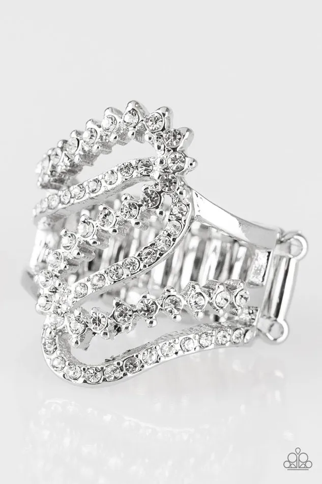 Paparazzi Jewelry Rings Paparazzi Ring Make Waves White Paparazzi Jewelry Rings Paparazzi Ring Make Waves White