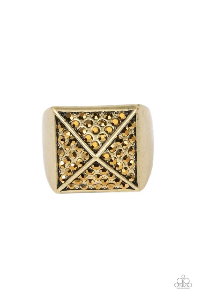 Paparazzi Jewelry Rings Paparazzi Ring Pyramidal Powerhouse Brass