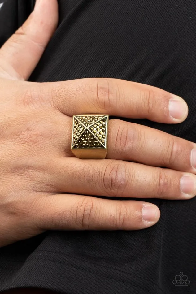 Paparazzi Jewelry Rings Paparazzi Ring Pyramidal Powerhouse Brass Paparazzi Jewelry Rings Paparazzi Ring Pyramidal Powerhouse Brass