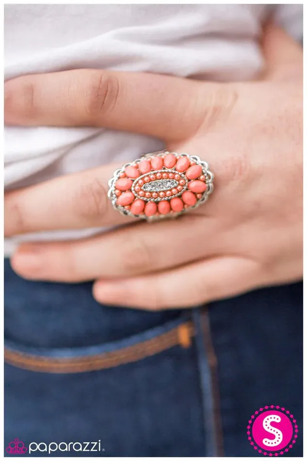 Paparazzi Jewelry Rings Paparazzi Ring Queen BEAD Orange