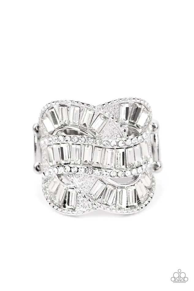 Paparazzi Jewelry Rings Paparazzi Ring SixFigure Flex White