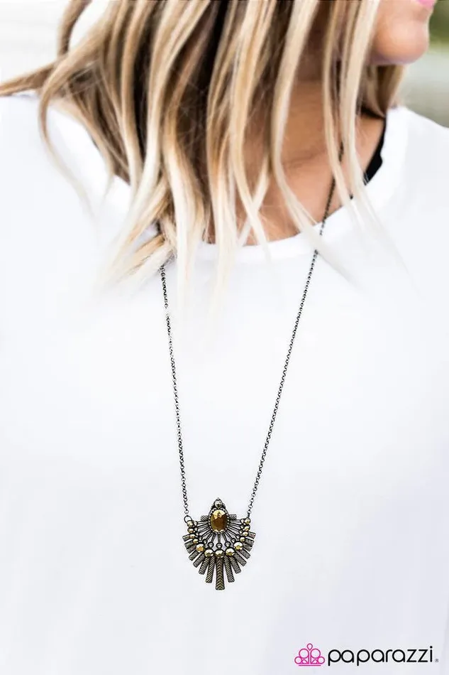 Paparazzi Necklace A Night With The Stars Brass Paparazzi Jewelry Necklaces