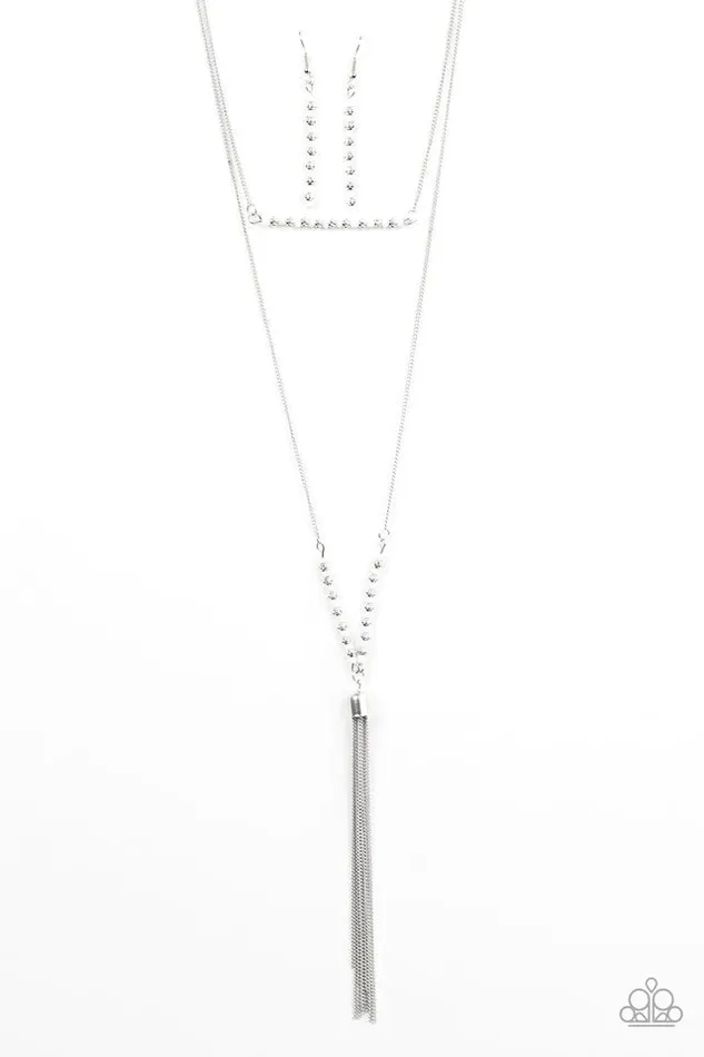 Paparazzi Necklace All You Can GATHERER White Paparazzi Jewelry Necklaces