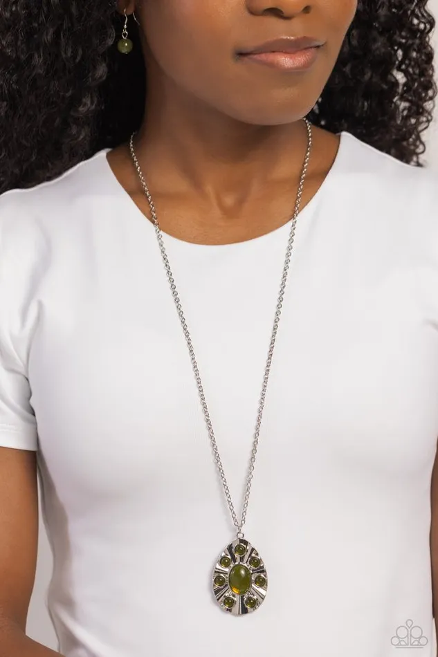Paparazzi Necklace Blissfully Bohemian Green Paparazzi Jewelry Necklaces