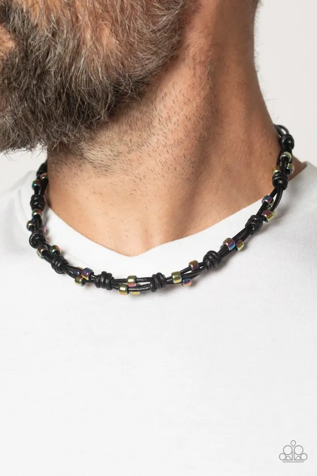 Paparazzi Necklace Braided Brawl Multi Paparazzi Jewelry Necklaces