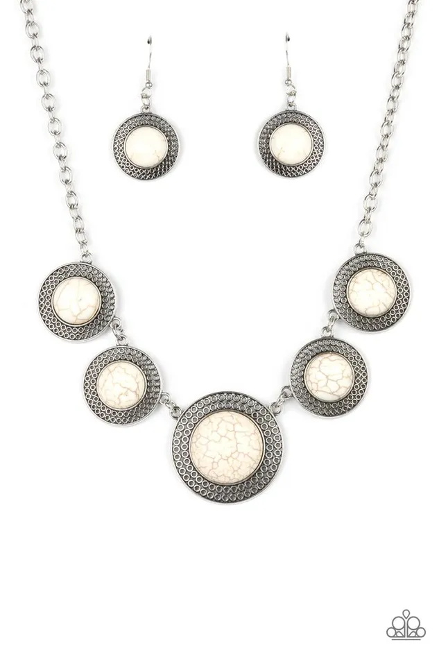 Paparazzi Necklace Circle The Wagons White Paparazzi Jewelry Necklaces Paparazzi Necklace Circle The Wagons White Paparazzi Jewelry Necklaces