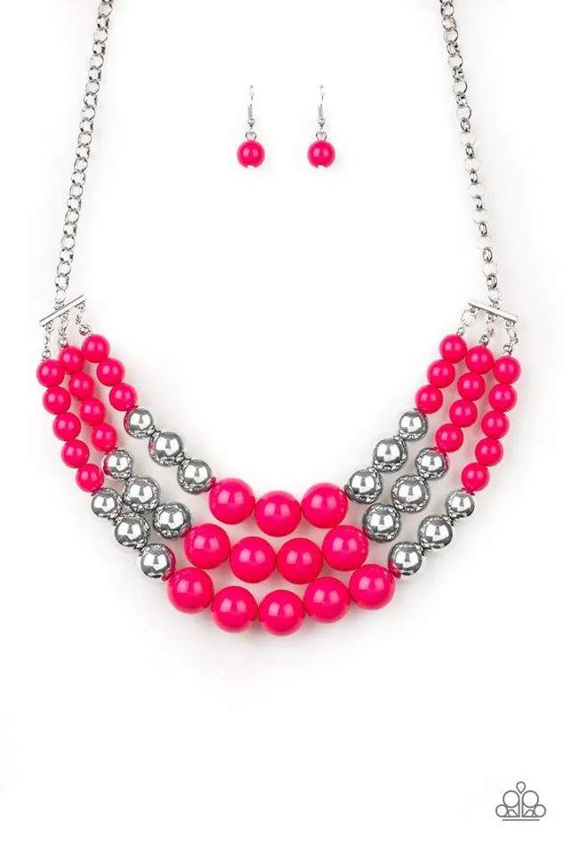 Paparazzi Necklace Dream Pop Pink Paparazzi Jewelry Necklaces