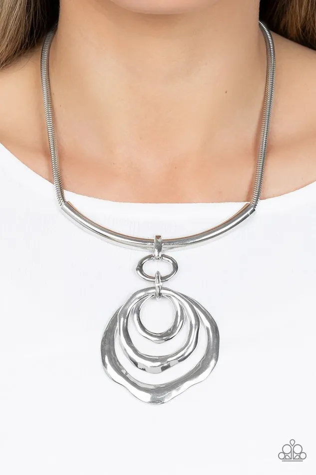 Paparazzi Necklace Forged in Fabulous Silver Paparazzi Jewelry Necklaces