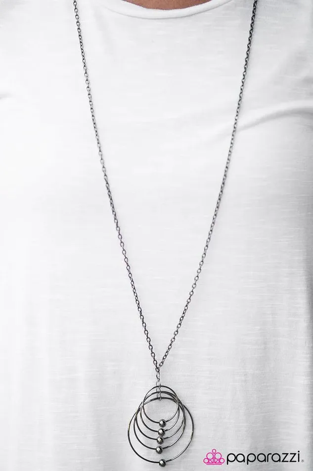 Paparazzi Necklace Galaxies Away Black Paparazzi Jewelry Necklaces