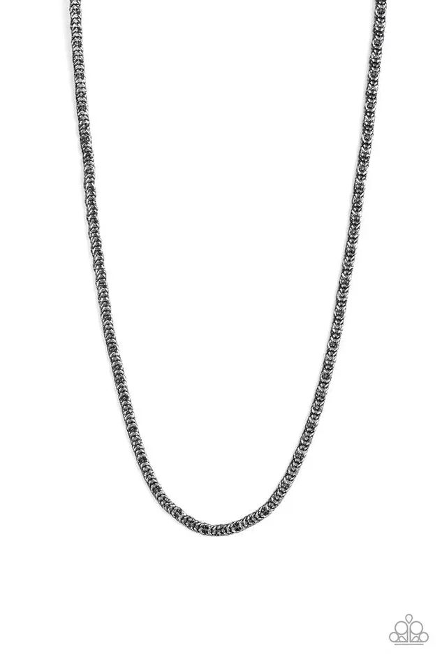 Paparazzi Necklace Go Down Fighting Black Paparazzi Jewelry Necklaces