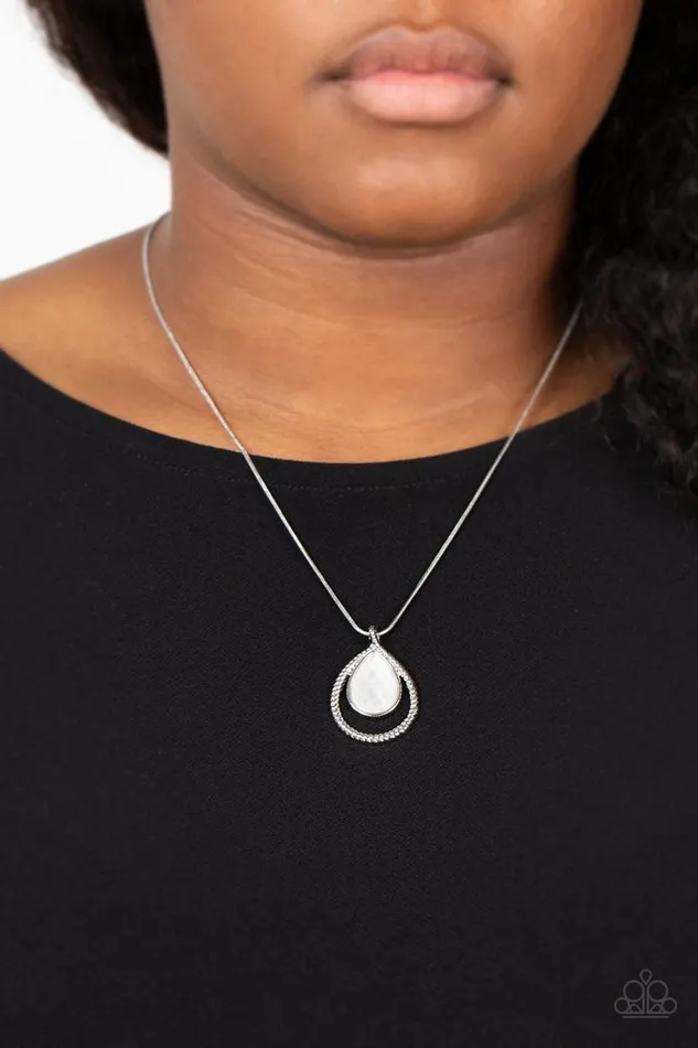 Paparazzi Necklace Gorgeously Glimmering White Paparazzi Jewelry Necklaces