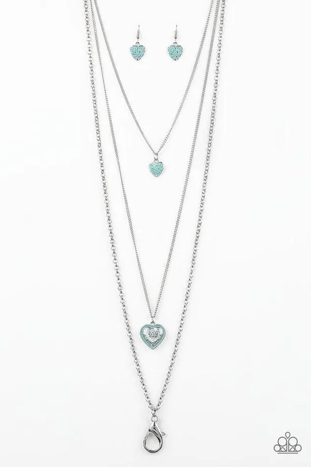 Paparazzi Necklace Heart Song Green Paparazzi Jewelry Necklaces