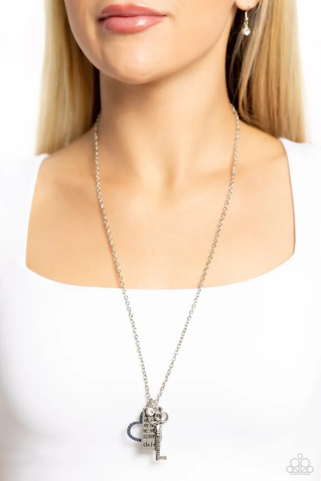 Paparazzi Necklace Indulgent Belief Blue Paparazzi Jewelry Necklaces