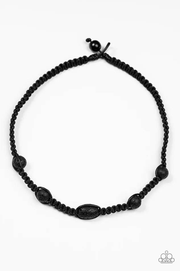 Paparazzi Necklace Lone Rock Black Paparazzi Jewelry Necklaces