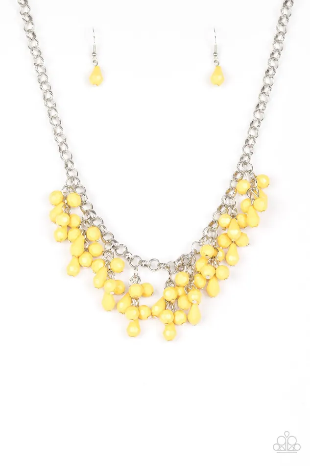 Paparazzi Necklace Modern Macarena Yellow Paparazzi Jewelry Necklaces