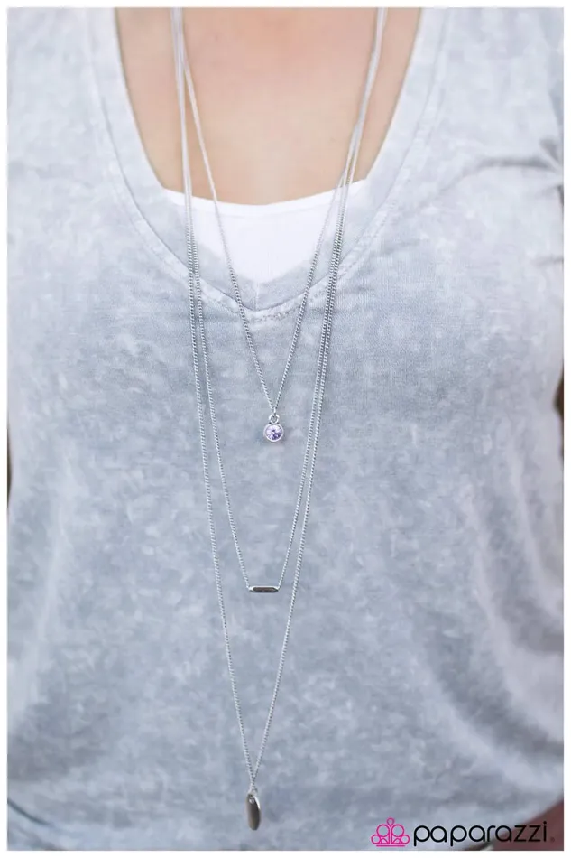 Paparazzi Necklace Never Look Back Purple Paparazzi Jewelry Necklaces