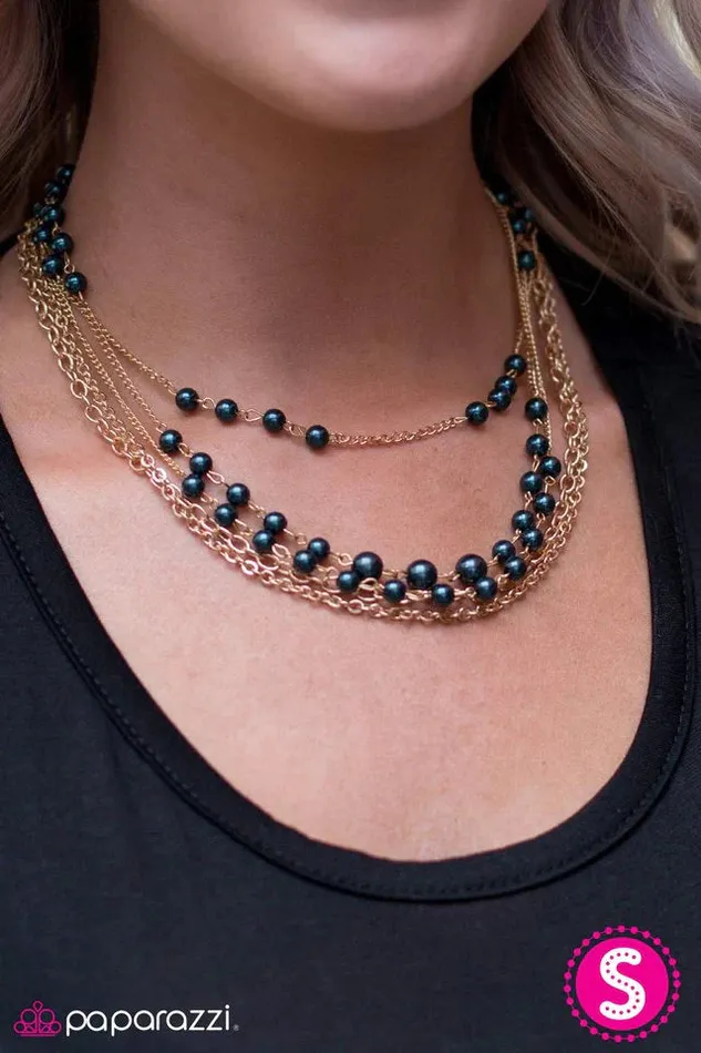Paparazzi Necklace Pearls Are Always Appropriate Blue Paparazzi Jewelry Necklaces
