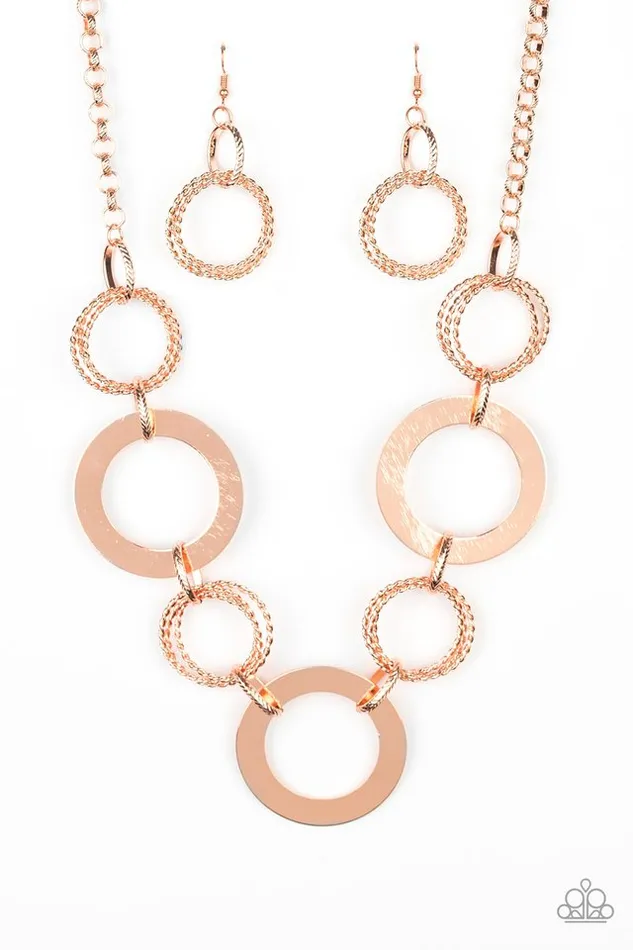 Paparazzi Necklace Ringed in Radiance Copper Paparazzi Jewelry Necklaces Paparazzi Necklace Ringed in Radiance Copper Paparazzi Jewelry Necklaces