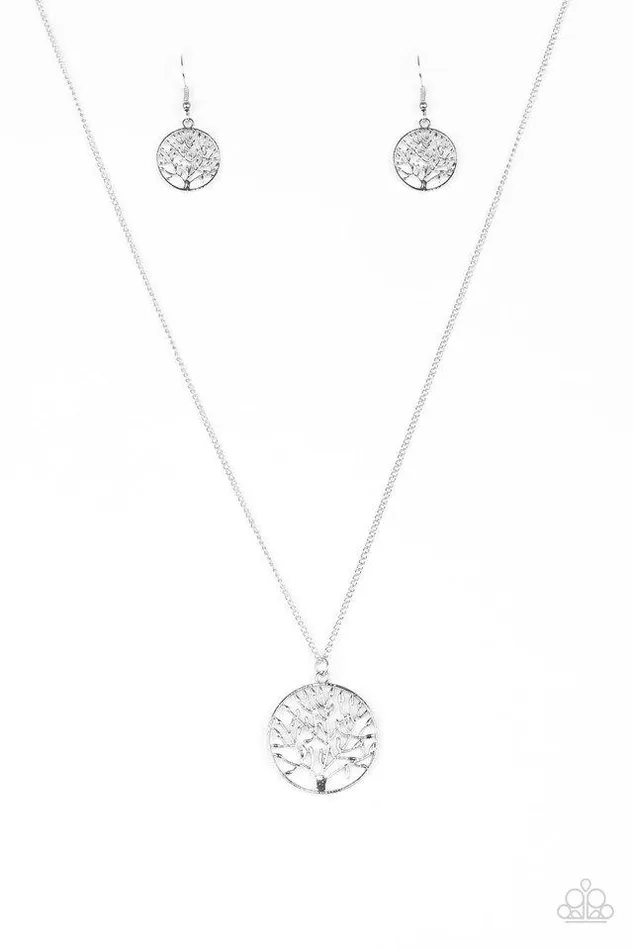 Paparazzi Necklace Save The Trees Silver Paparazzi Jewelry Necklaces