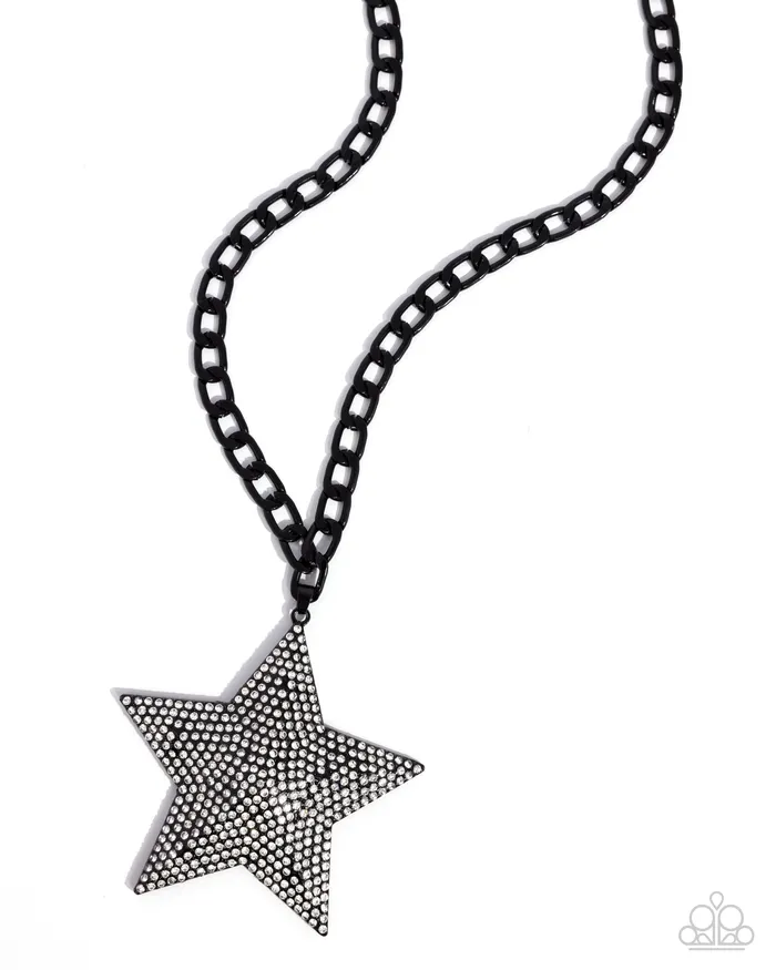 Paparazzi Necklace Stellar Selfie Black Paparazzi Jewelry Necklaces