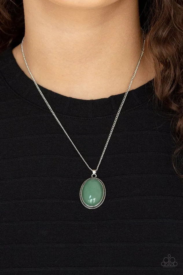 Paparazzi Necklace Tranquil Talisman Green Paparazzi Jewelry Necklaces