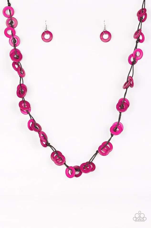 Paparazzi Necklace Waikiki Winds Pink Paparazzi Jewelry Necklaces