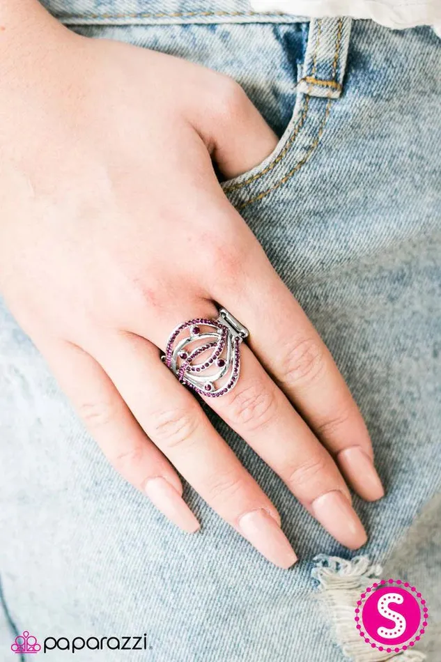 Paparazzi Ring Cosmic Compass Purple Paparazzi Jewelry Rings