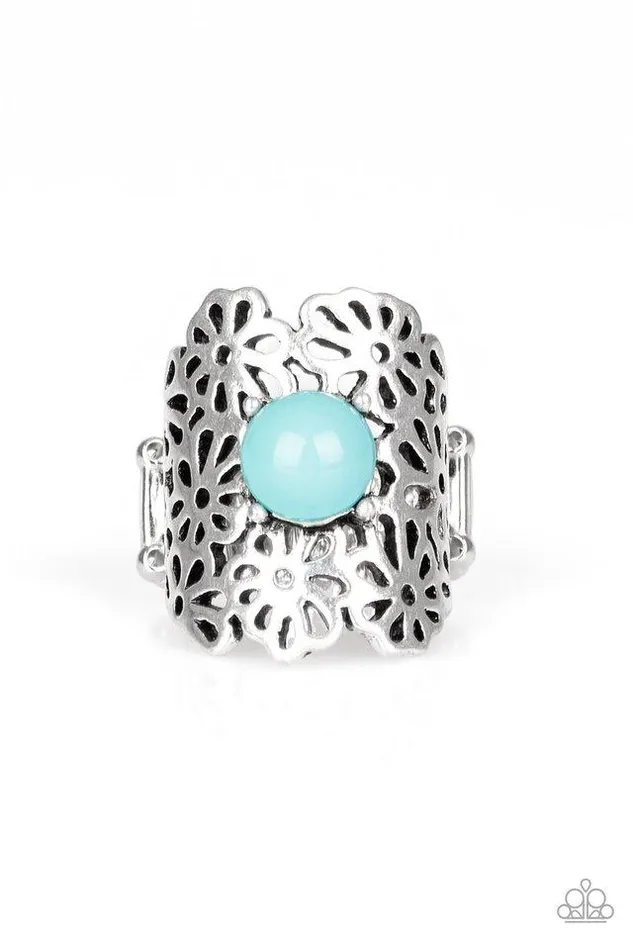 Paparazzi Ring Flower Shower Blue Paparazzi Jewelry Rings