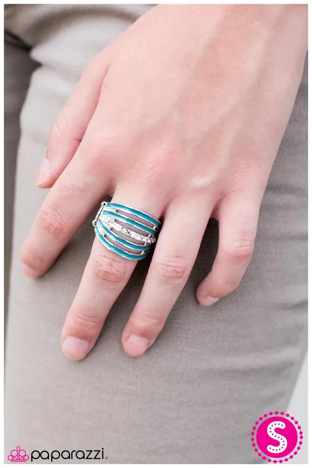Paparazzi Ring Spritzer Blue Paparazzi Jewelry Rings
