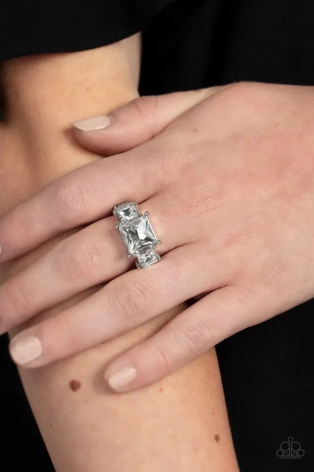Paparazzi Ring Treasured Twinkle White Paparazzi Jewelry Rings