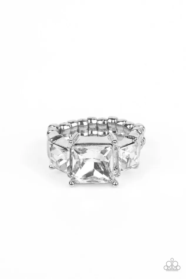 Paparazzi Ring Treasured Twinkle White Paparazzi Jewelry Rings Paparazzi Ring Treasured Twinkle White Paparazzi Jewelry Rings