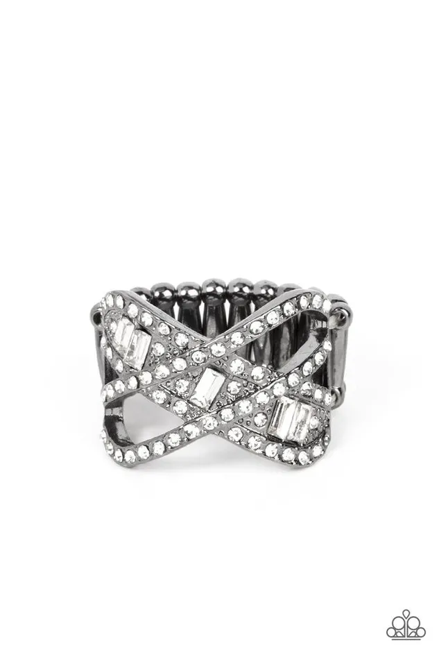 Paparazzi Ring Triple Threat Twinkle Black Paparazzi Jewelry Rings Paparazzi Ring Triple Threat Twinkle Black Paparazzi Jewelry Rings