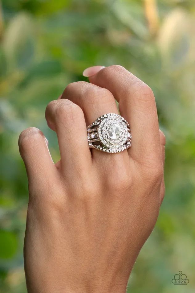 Paparazzi Ring Understated Drama White Paparazzi Jewelry Rings