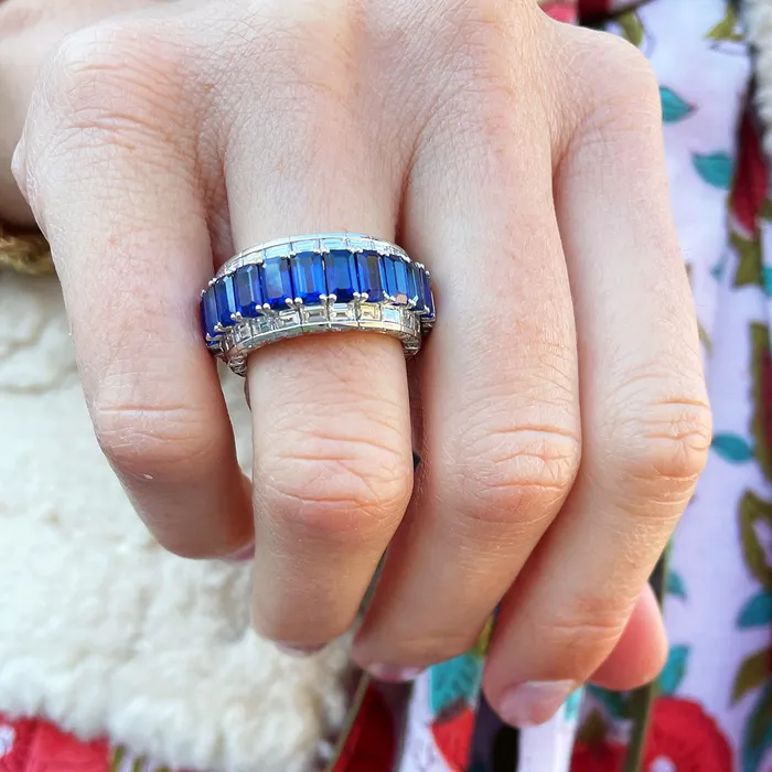 Picchiotti Rings Picchiotti Diamond Sapphire Emerald 18K Gold Xpandable Ring