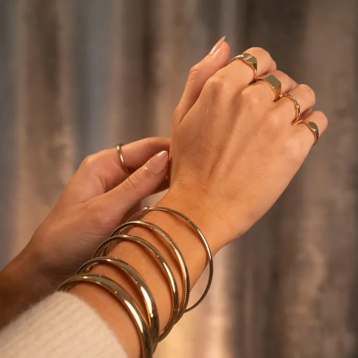 PreStyled Sets Gold Filled Juliet Bangle 8mm RG