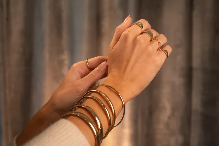 PreStyled Sets Gold Filled Juliet Bangle 8mm RG