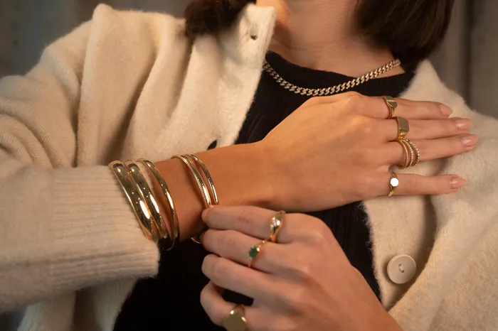 PreStyled Sets Gold Filled Juliet Bangle 8mm RG