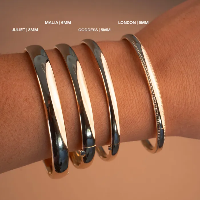 PreStyled Sets Gold Filled Juliet Bangle 8mm RG