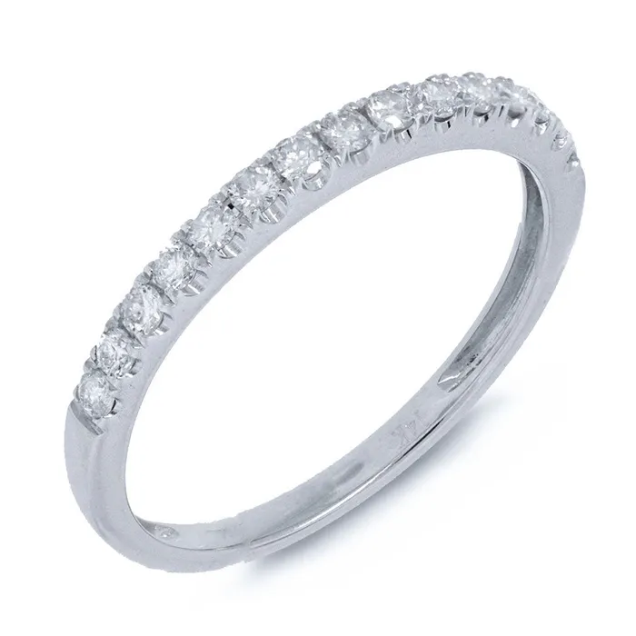 Rings 14K White Gold Diamond Band Wedding Bands