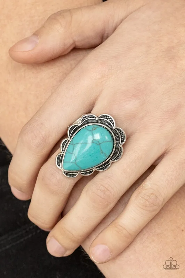 Rings Paparazzi Jewelry Paparazzi Ring BADLANDS Romance Blue