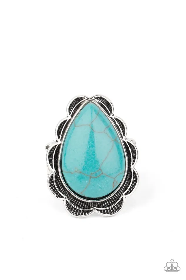 Rings Paparazzi Jewelry Paparazzi Ring BADLANDS Romance Blue Rings Paparazzi Jewelry Paparazzi Ring BADLANDS Romance Blue