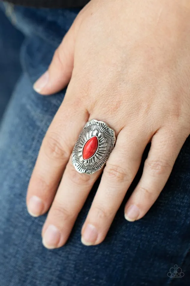 Rings Paparazzi Jewelry Paparazzi Ring Ornamental Allure Red