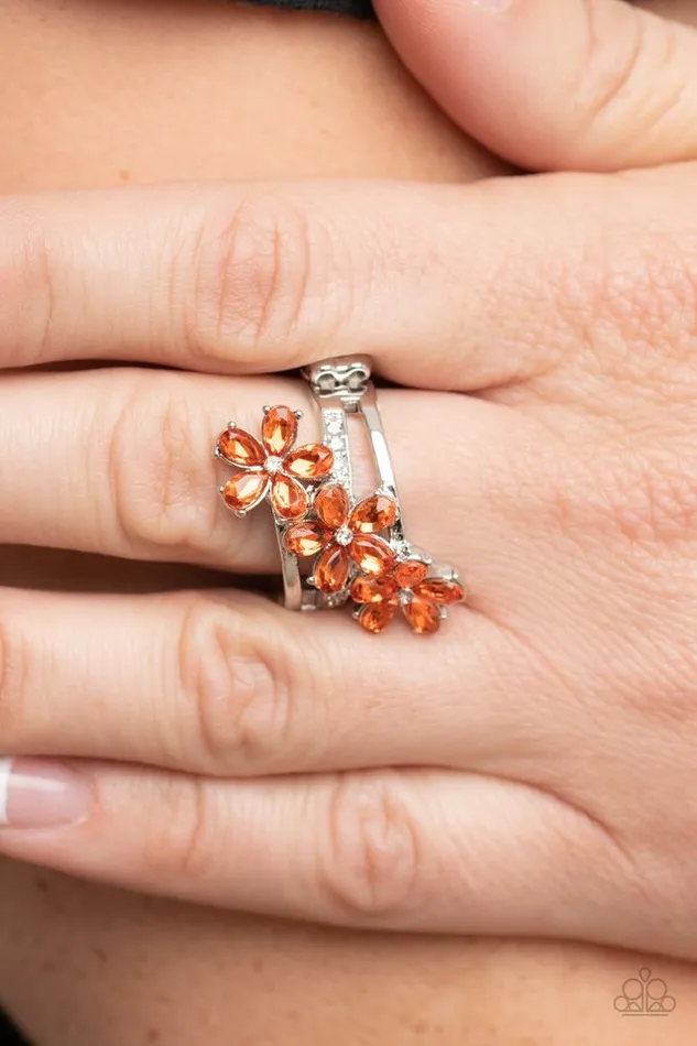 Rings Paparazzi Jewelry Paparazzi Ring Posh Petals Orange